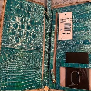 Brahmin larger travel wallet with wristlet strap built in